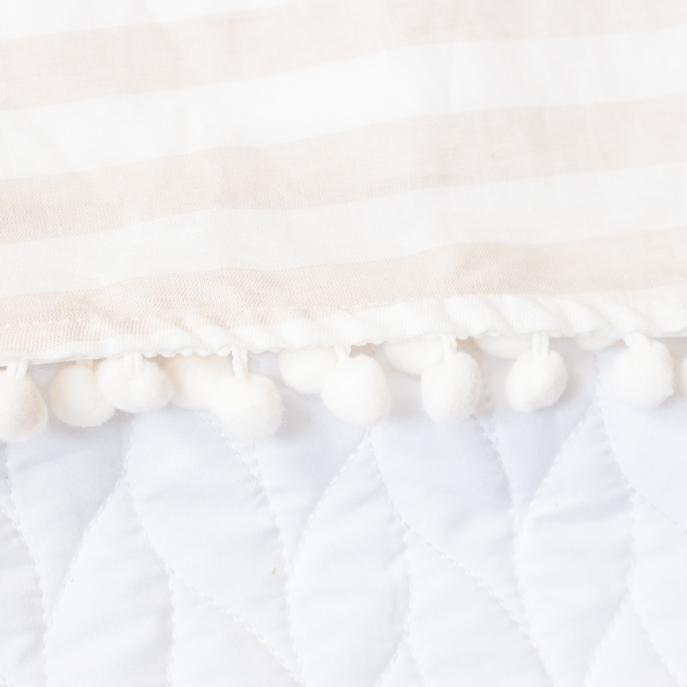J. Crew | NWT Striped PomPom Trim Tie Strap Dress - Picture 3 of 7